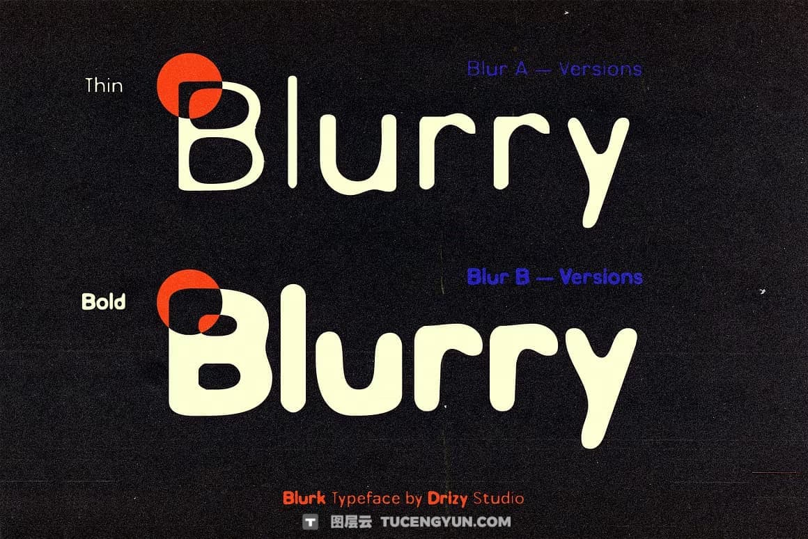 英文字体：创意超现代热熔几何品牌海报封面设计字体 Blurk – Ultra Modern Font（13331）图层云