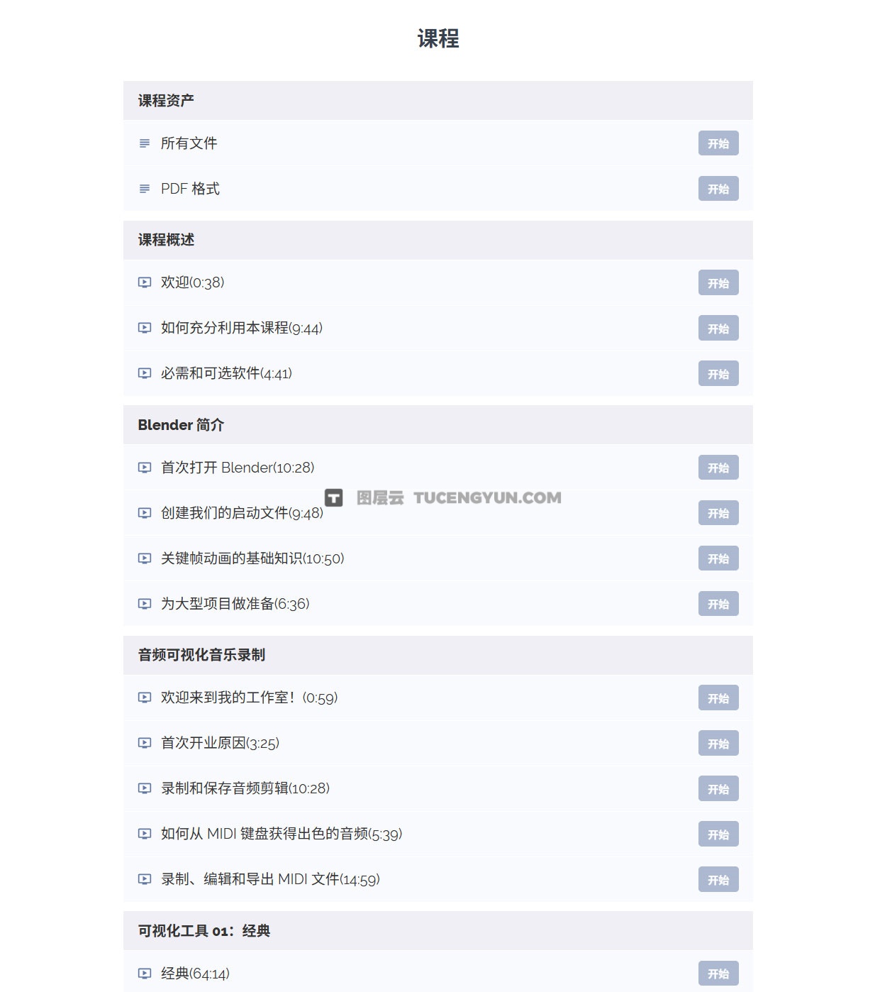 大师课程：Blender创作音频可视化动画制作大师班 +项目文件 中文字幕 Blender Market Audio Visualizer Masterclass By Polyfjord（13369）图层云