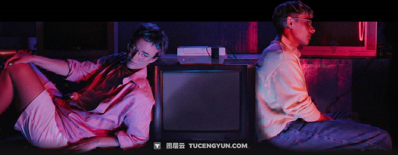 Motionvfx – mRetrovision 复古90年代时髦MTV氛围旧录像机叠加文字标题转场效果FCPX插件（13375）图层云
