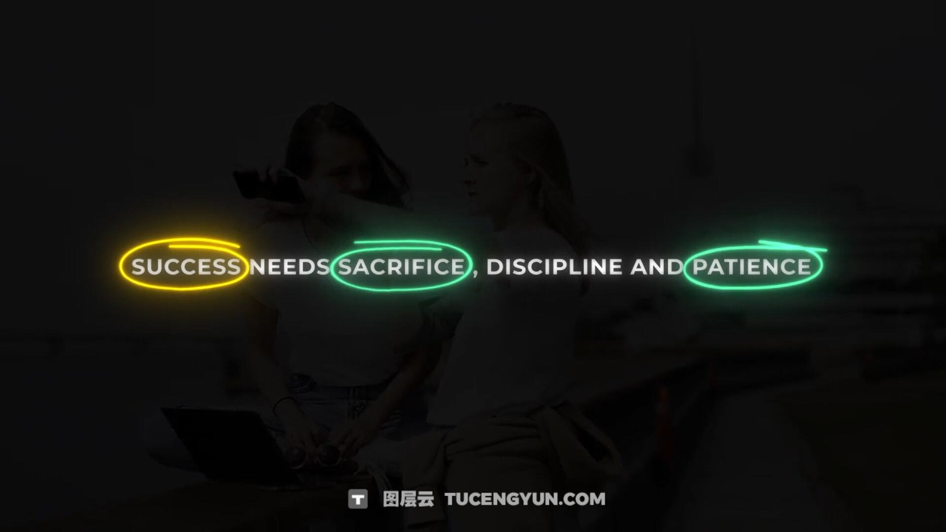 达芬奇预设：创意文本高亮发光画圈划线标注突出显示动画预设 Text Highlight Generator（13395）图层云