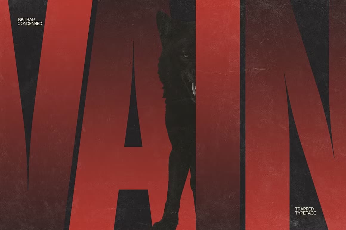 英文字体：大胆冲击力感极简品牌浓缩logo标题排版无衬线字体 Vank – Strong Bold Condensed（13421）