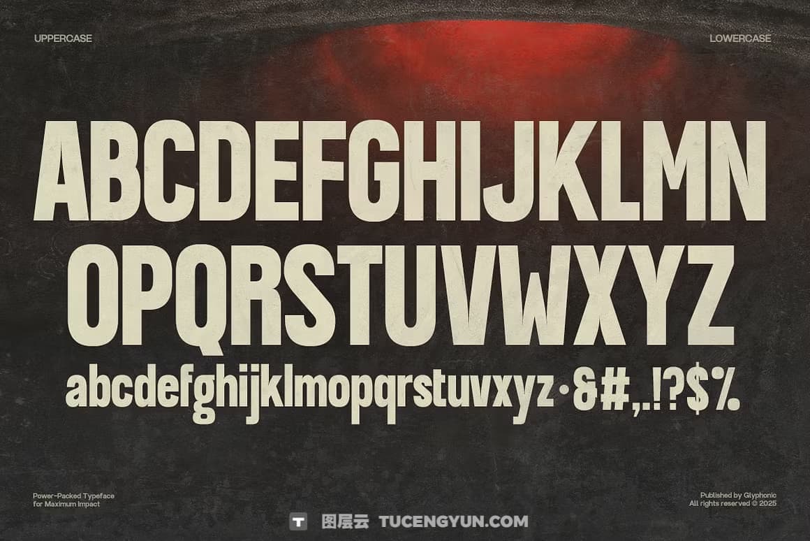英文字体：大胆冲击力感极简品牌浓缩logo标题排版无衬线字体 Vank – Strong Bold Condensed（13421）图层云
