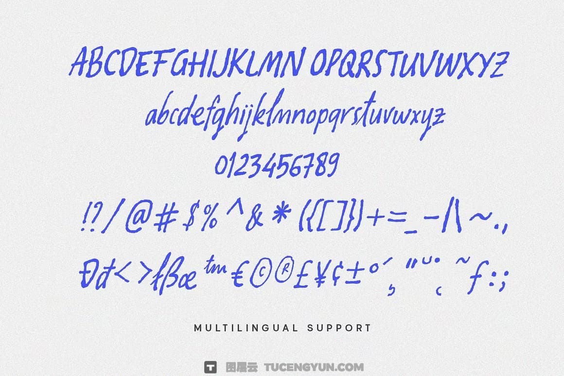 英文字体：复古潦草做旧手写风格钢笔水墨墨迹纹理笔触字体包 Oliver Whisper Messy Handwritten（13439）图层云