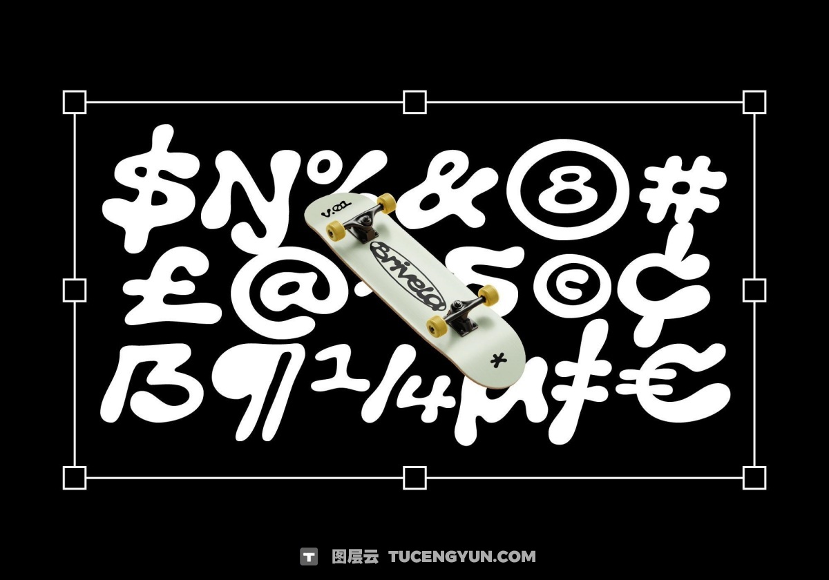 英文字体：大胆街头手写涂鸦艺术街头滑板文化logo徽标标题排版封面海报设计字体 Brivela – Display Font（13461）图层云