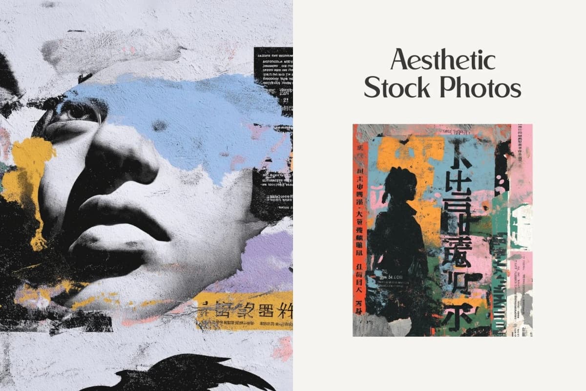 70个永恒日系风格都市现代拼贴艺术美学高分辨率背景PNG素材 70 Aesthetic Japanese Collage Backgrounds（13484）