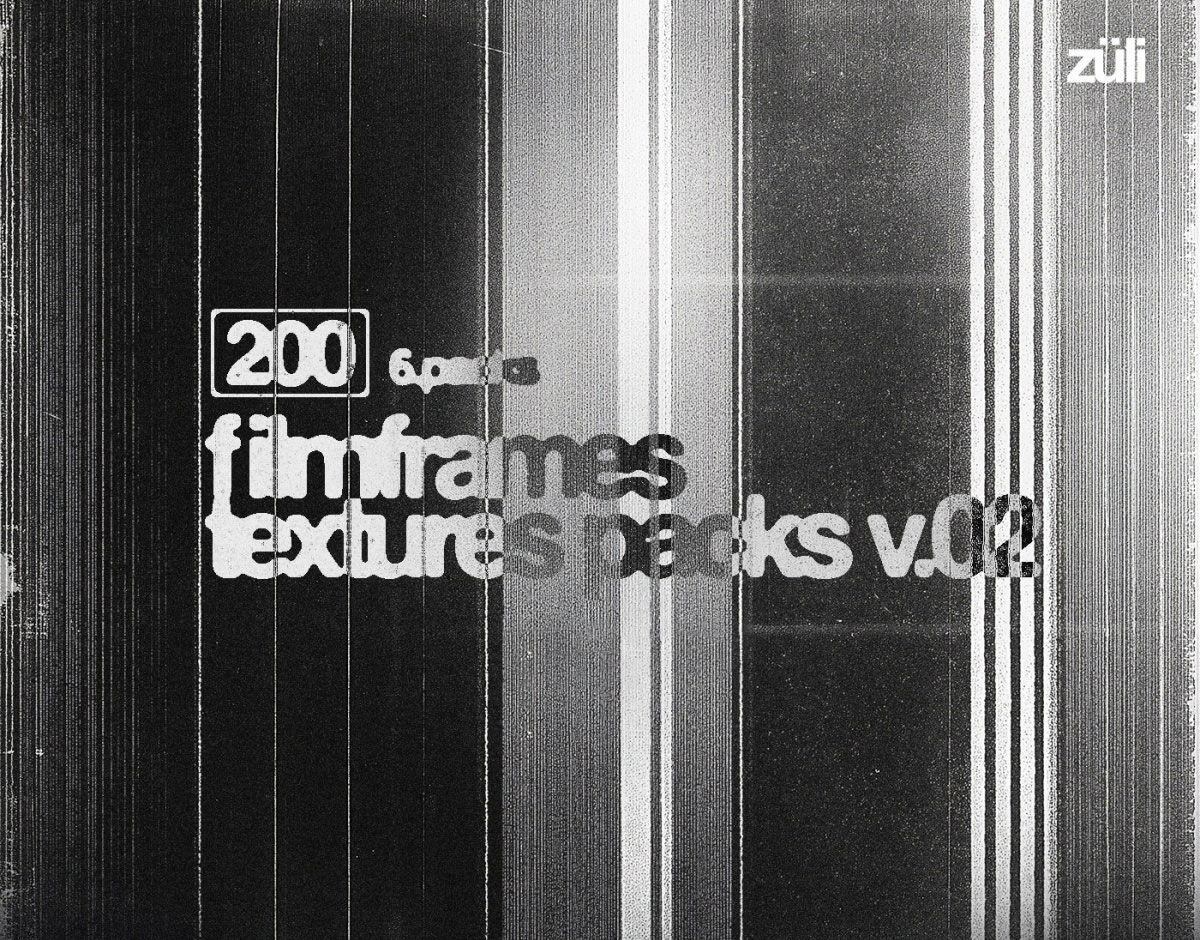 200个复古美学完美颗粒感胶片帧叠加纹理素材包 Züli – 200 Grainy Film Frames Textures Packs V.02（13486）图层云