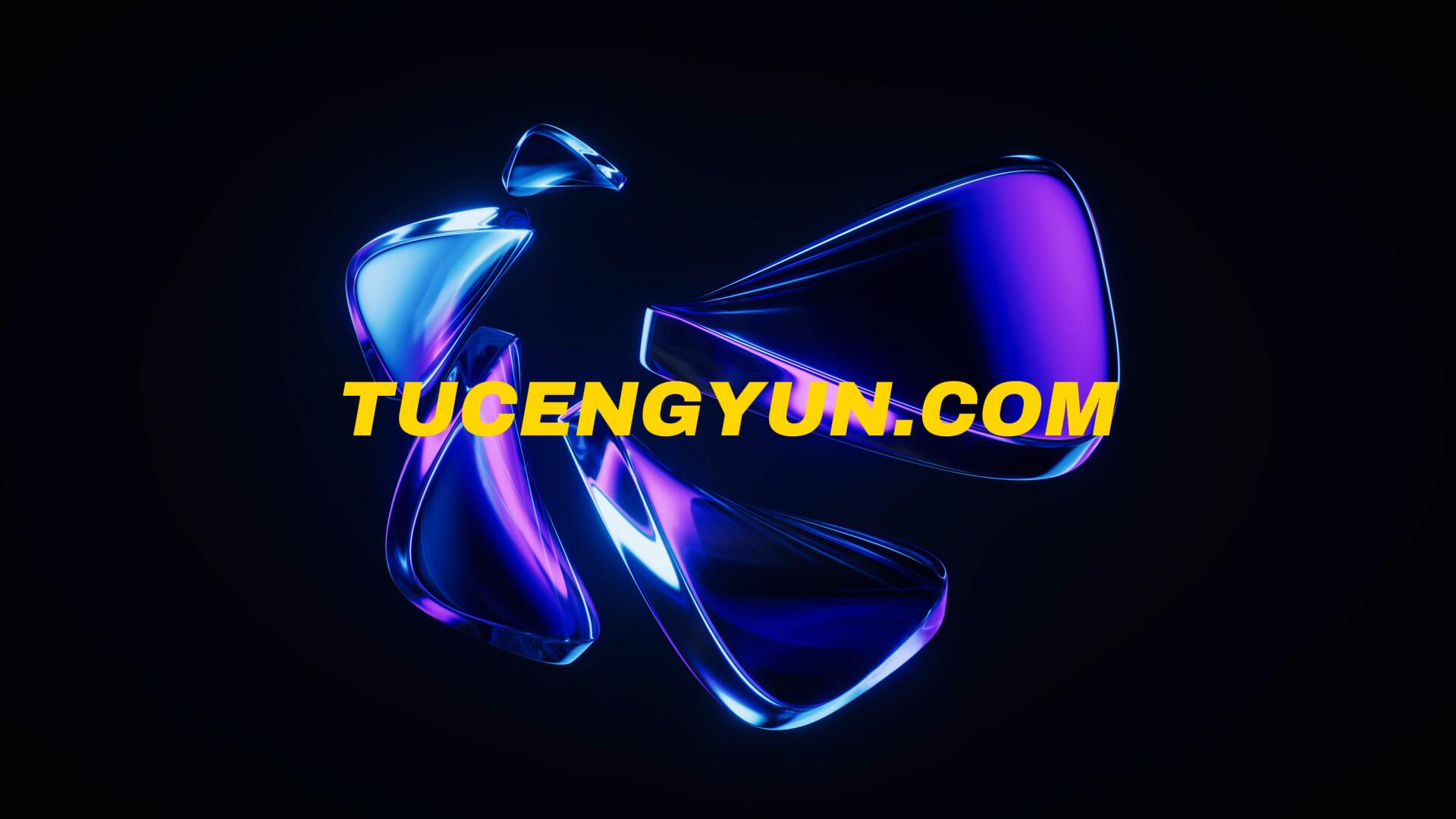118个抽象艺术霓虹渐变几何3D水晶玻璃发光波浪缎面动态背景视频素材（13554）图层云