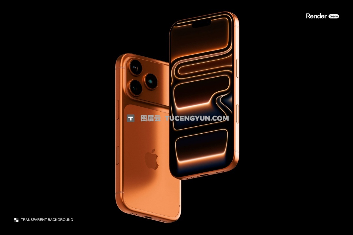 极简iPhone 17 Pro手机UI界面屏幕设计展示PSD样机 Phone 17 Pro Mockup Set（13558）图层云