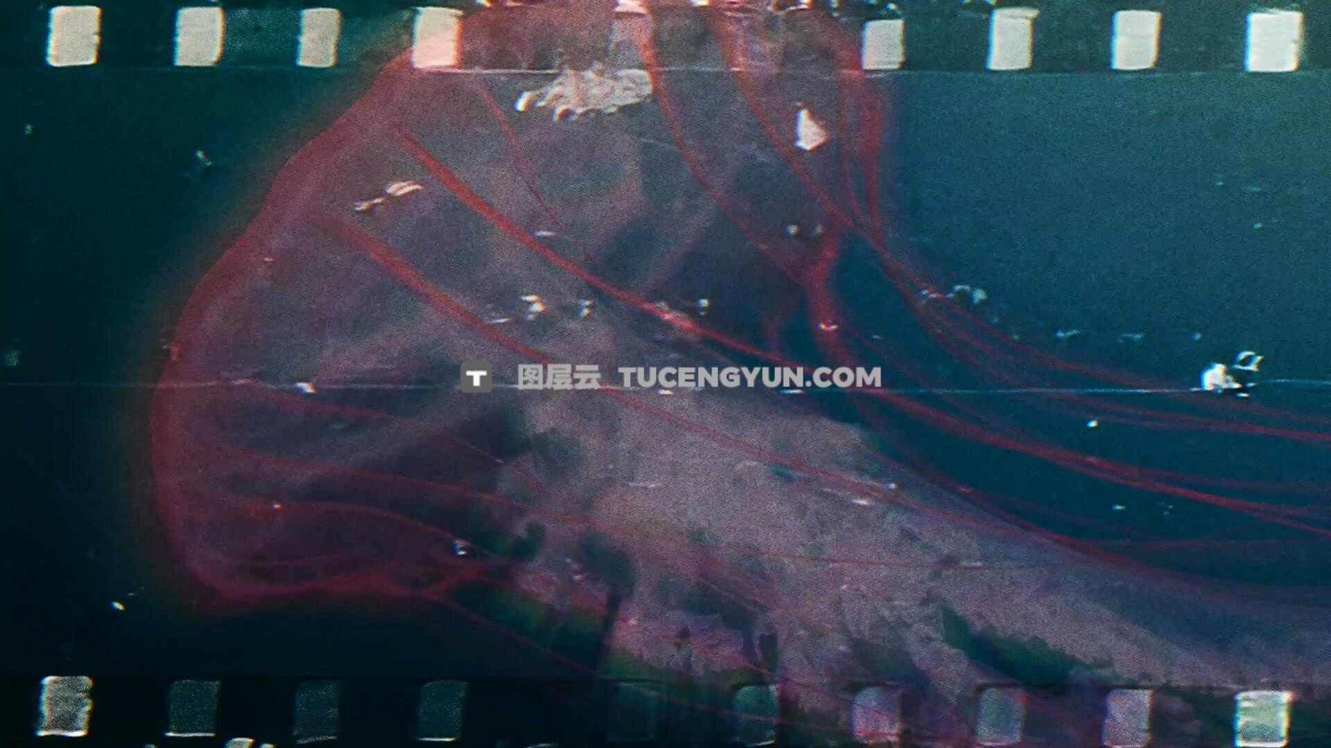 达芬奇模板：老式电影美学胶片打孔边框字母噪点4K转场过渡效果（13608）图层云