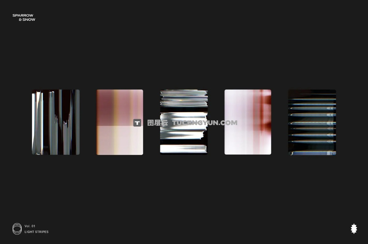 65种高分辨率线性霓虹浅色渐变条纹叠加背景纹理 Light Stripes Hi-Res Overlays & Textures（13610）图层云