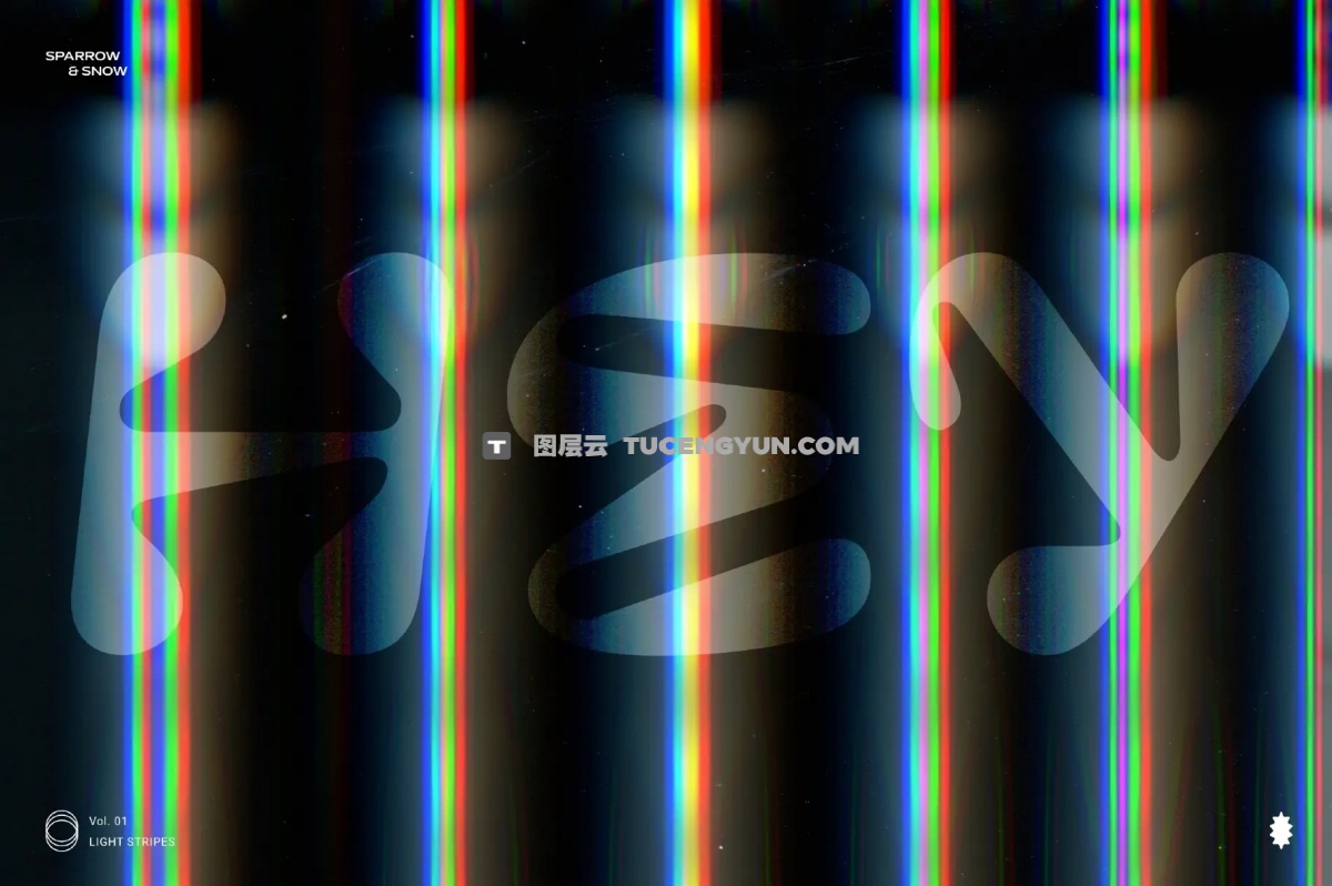 65种高分辨率线性霓虹浅色渐变条纹叠加背景纹理 Light Stripes Hi-Res Overlays & Textures（13610）图层云