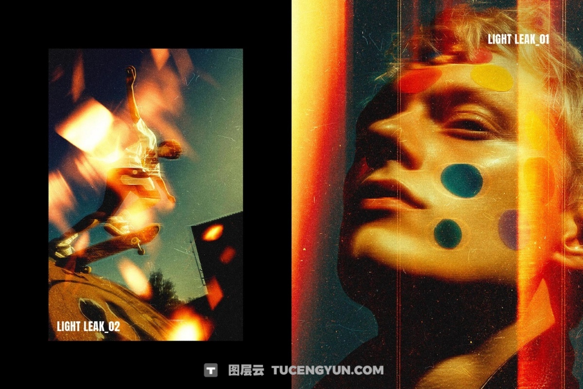 老式胶片相机发光条纹烧伤漏光效果叠加层PSD特效样机 Analogue Light Leak Photo Effect(13634)图层云 老式胶片相机发光条纹烧伤漏光效果叠加层PSD特效样机 Analogue Light Leak Photo Effect(13634)图层云