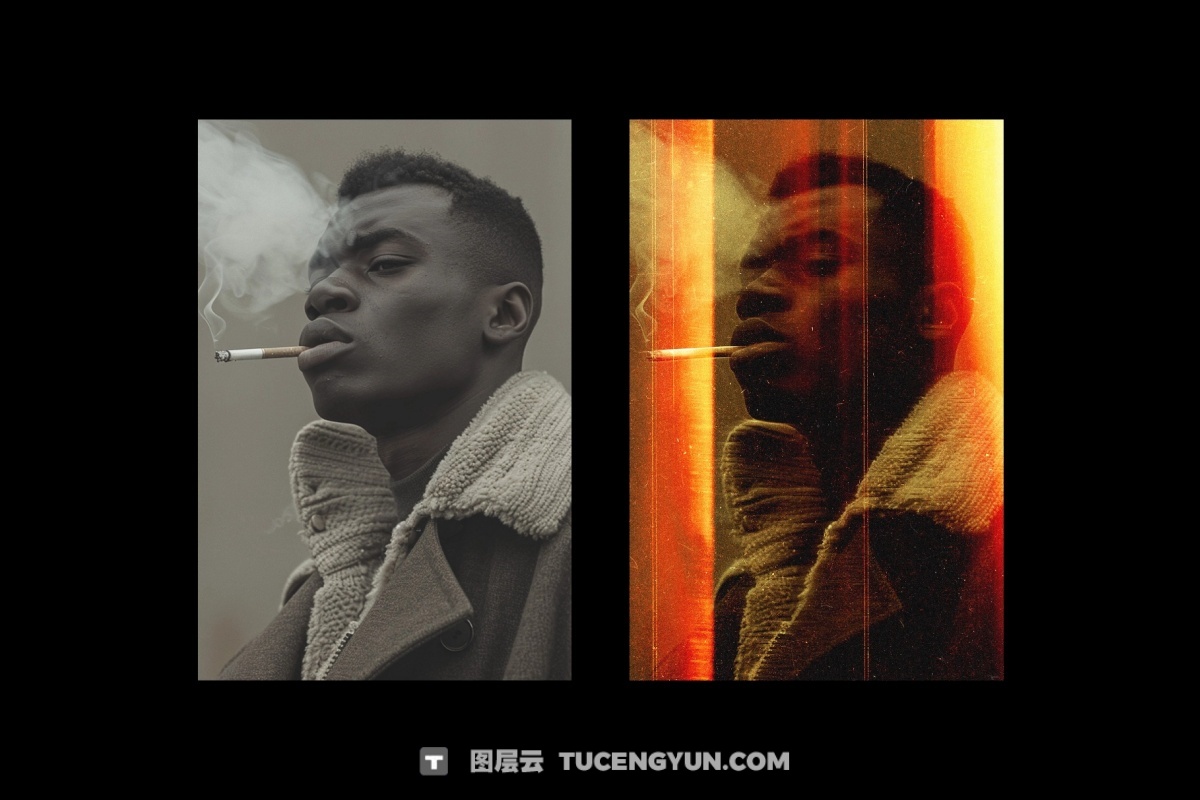 老式胶片相机发光条纹烧伤漏光效果叠加层PSD特效样机 Analogue Light Leak Photo Effect(13634)图层云 老式胶片相机发光条纹烧伤漏光效果叠加层PSD特效样机 Analogue Light Leak Photo Effect(13634)图层云