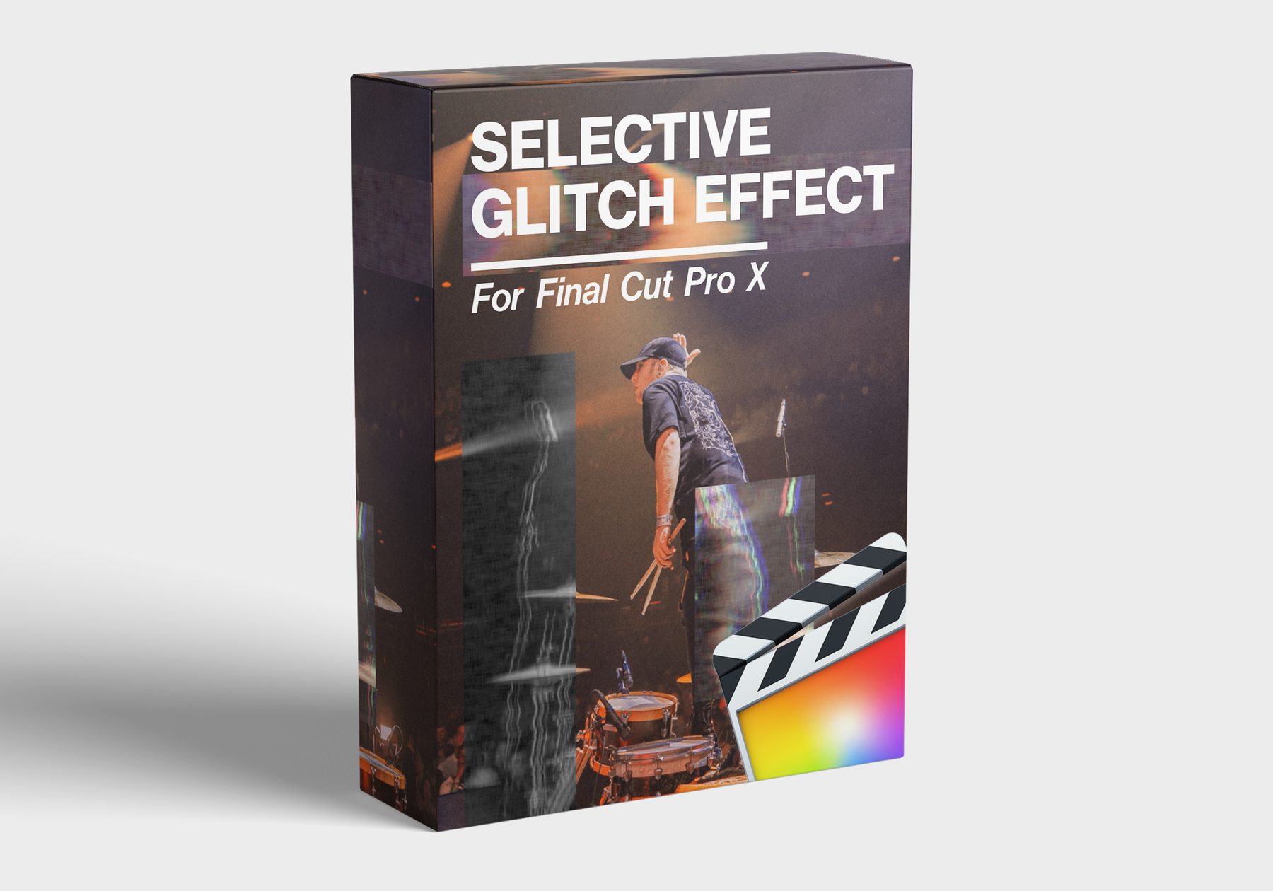 FCPX插件：全新区域选择性故障毛刺干扰视觉效果 Selective Glitch Effect（13677）图层云
