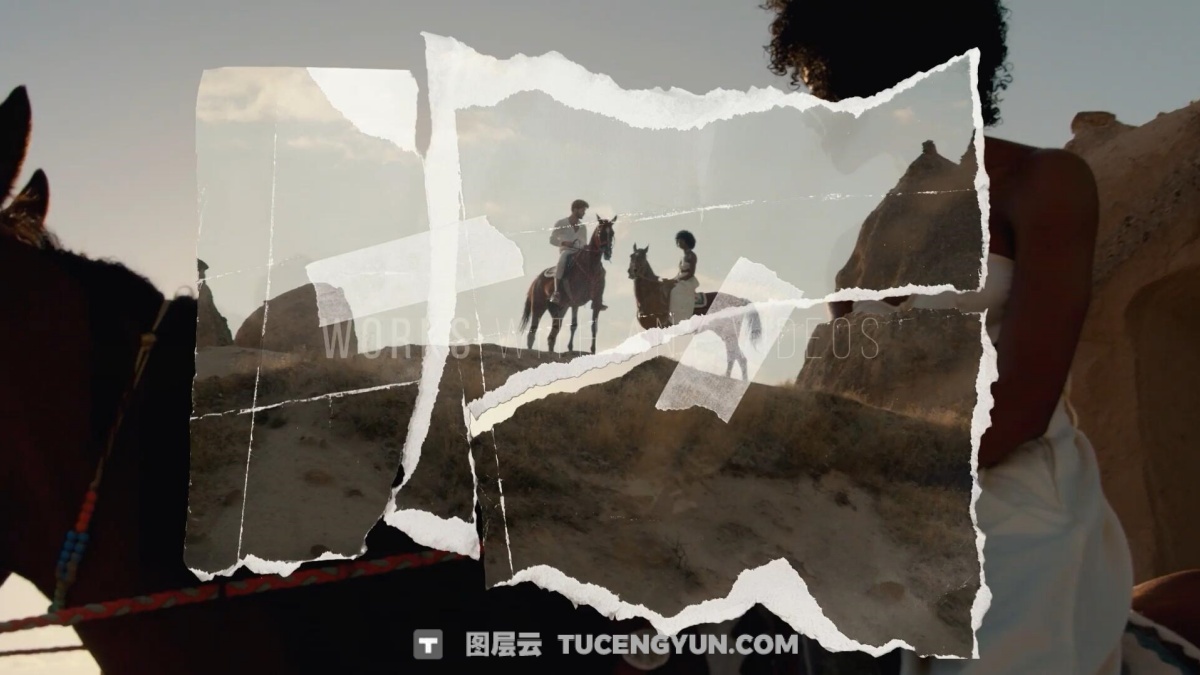 FCPX插件：56个复古做旧拼贴撕纸折纸效果转场过渡+音效（13679）图层云
