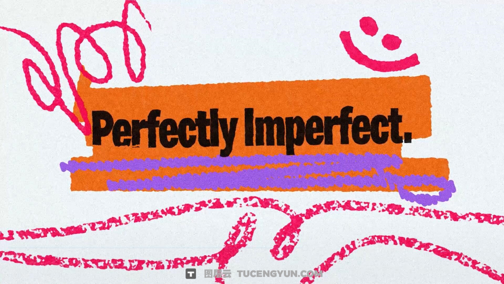 AE模板：大胆潦草粉笔手绘涂鸦粗糙文字标题动画（13879）图层云