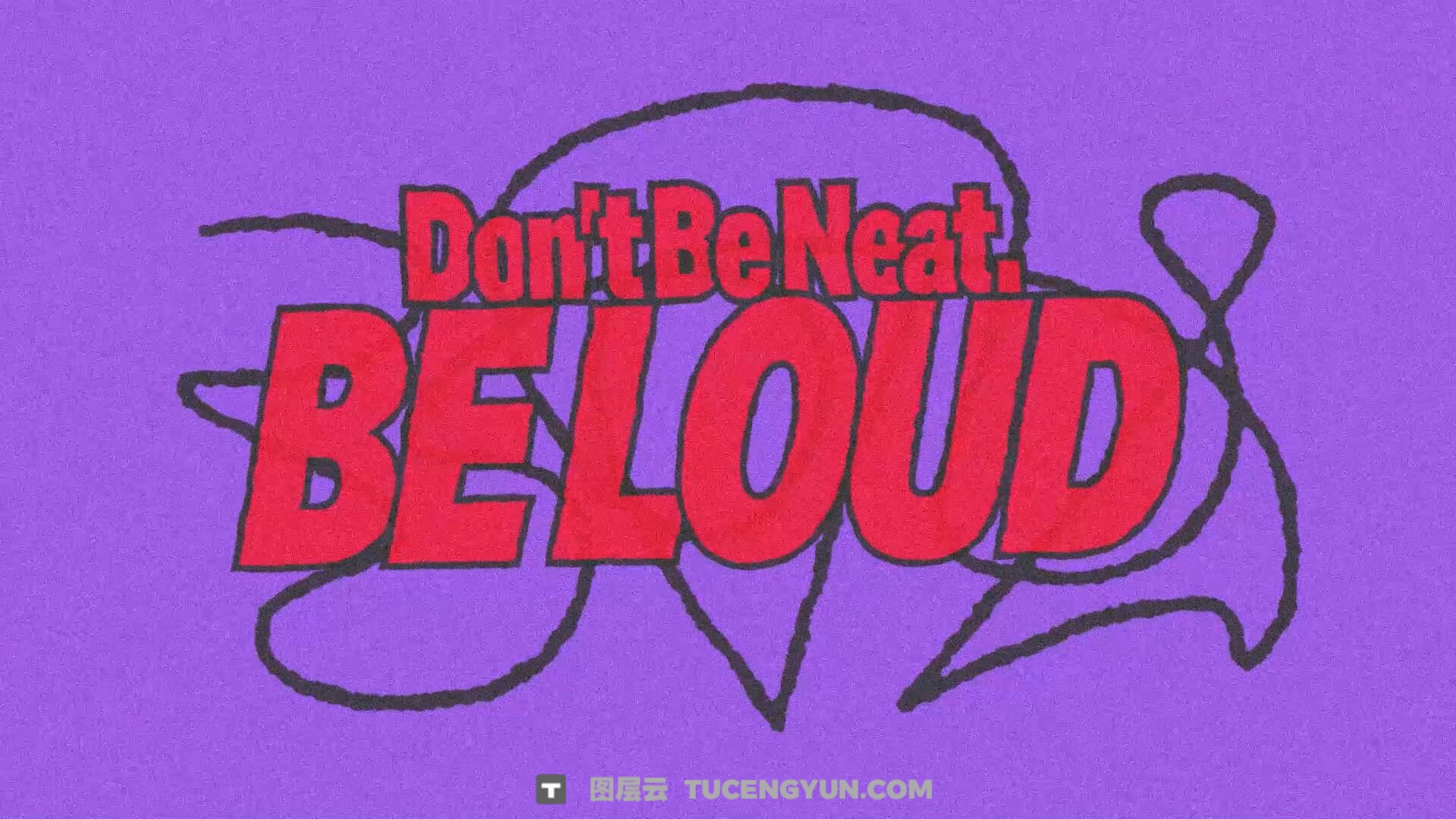 AE模板：大胆潦草粉笔手绘涂鸦粗糙文字标题动画（13879）图层云