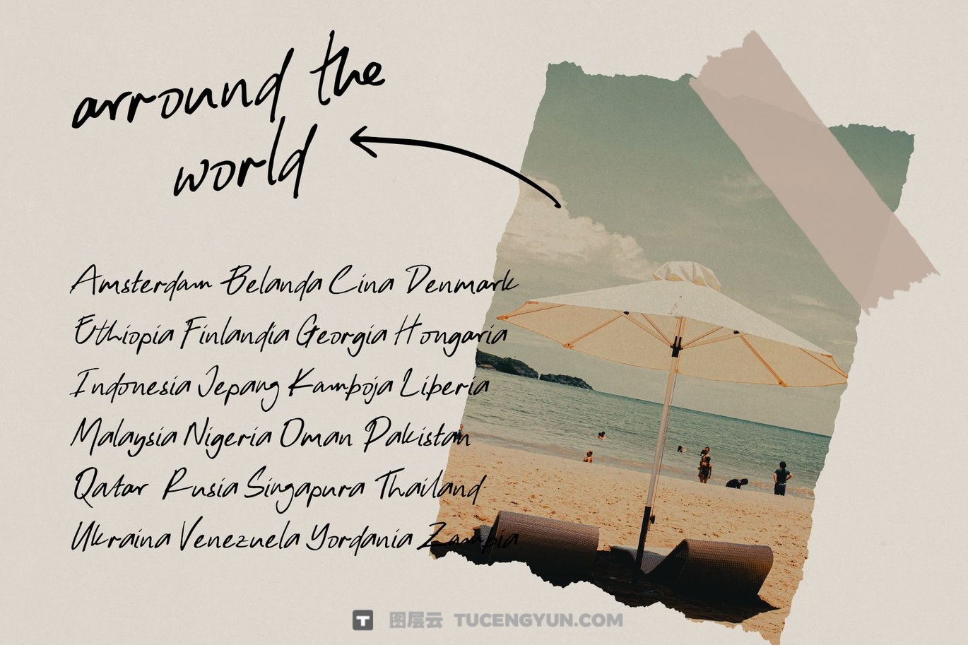 英文字体：真实自然流畅手写连笔logo徽标标题排版字体 Monling Handwritten Notes Font（13688）图层云
