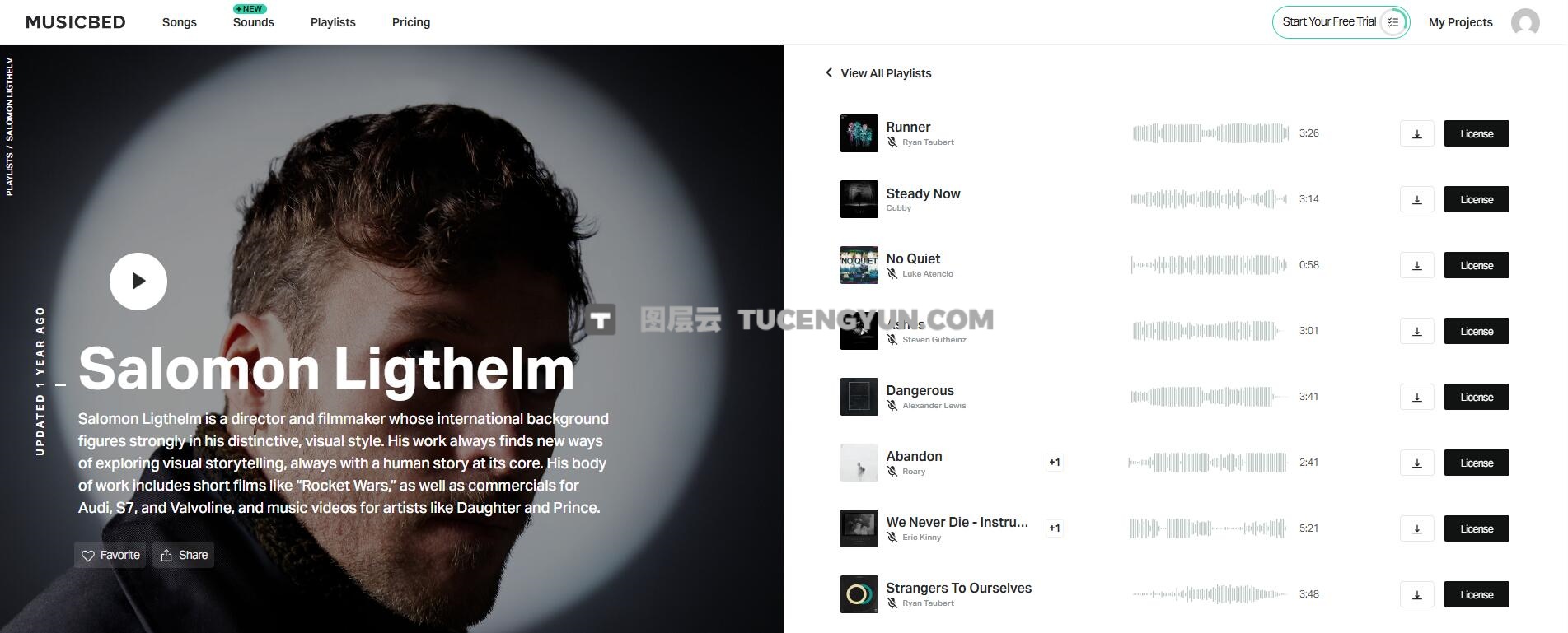 配乐：热门电影制作人Salomon Ligthelm精选收藏Musicbed配乐素材合集（13693）图层云
