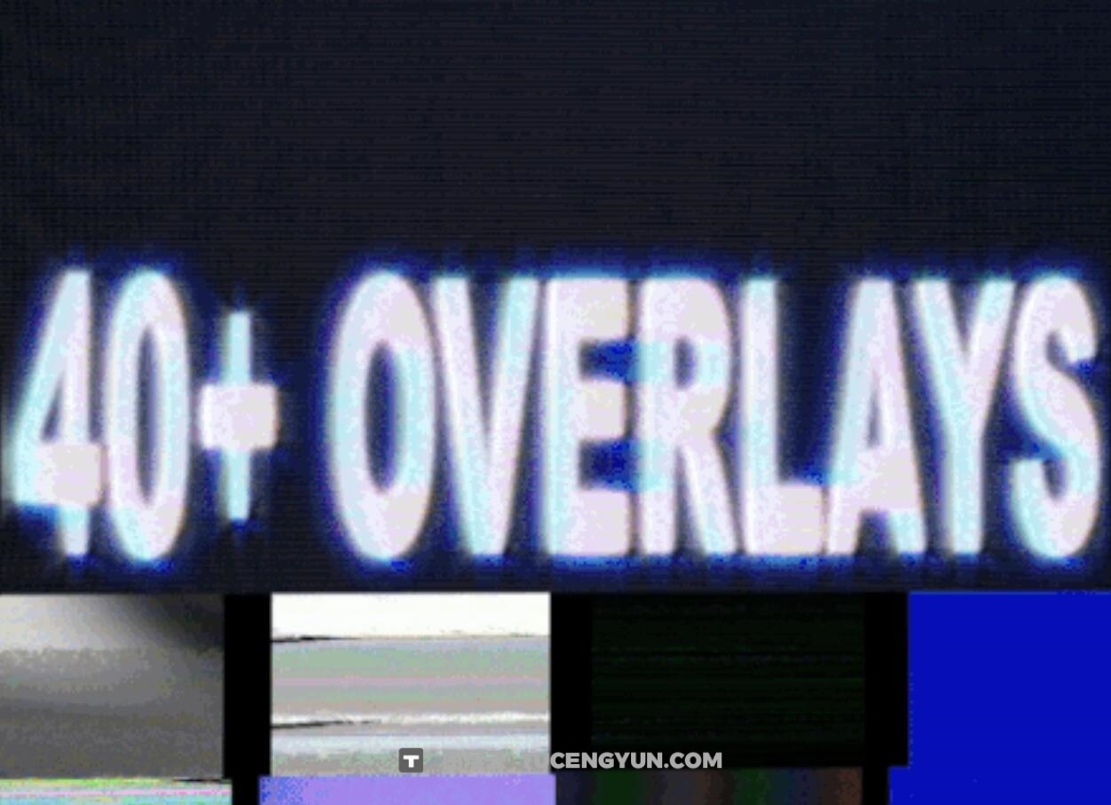 复古嘻哈说唱CRT/VHS视觉美学故障模拟叠加纹理视频素材 REMEDI – ULTIMATE OVERLAYS BUNDLE (CRT + VHS PACK)（13694）图层云