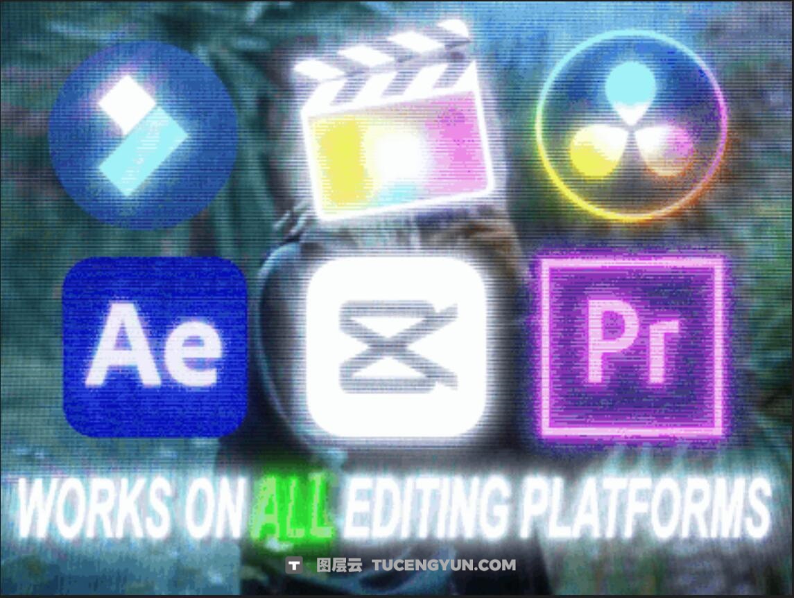复古嘻哈说唱CRT/VHS视觉美学故障模拟叠加纹理视频素材 REMEDI – ULTIMATE OVERLAYS BUNDLE (CRT + VHS PACK)（13694）图层云