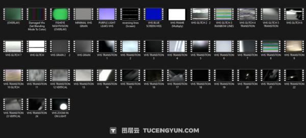 复古嘻哈说唱CRT/VHS视觉美学故障模拟叠加纹理视频素材 REMEDI – ULTIMATE OVERLAYS BUNDLE (CRT + VHS PACK)（13694）图层云