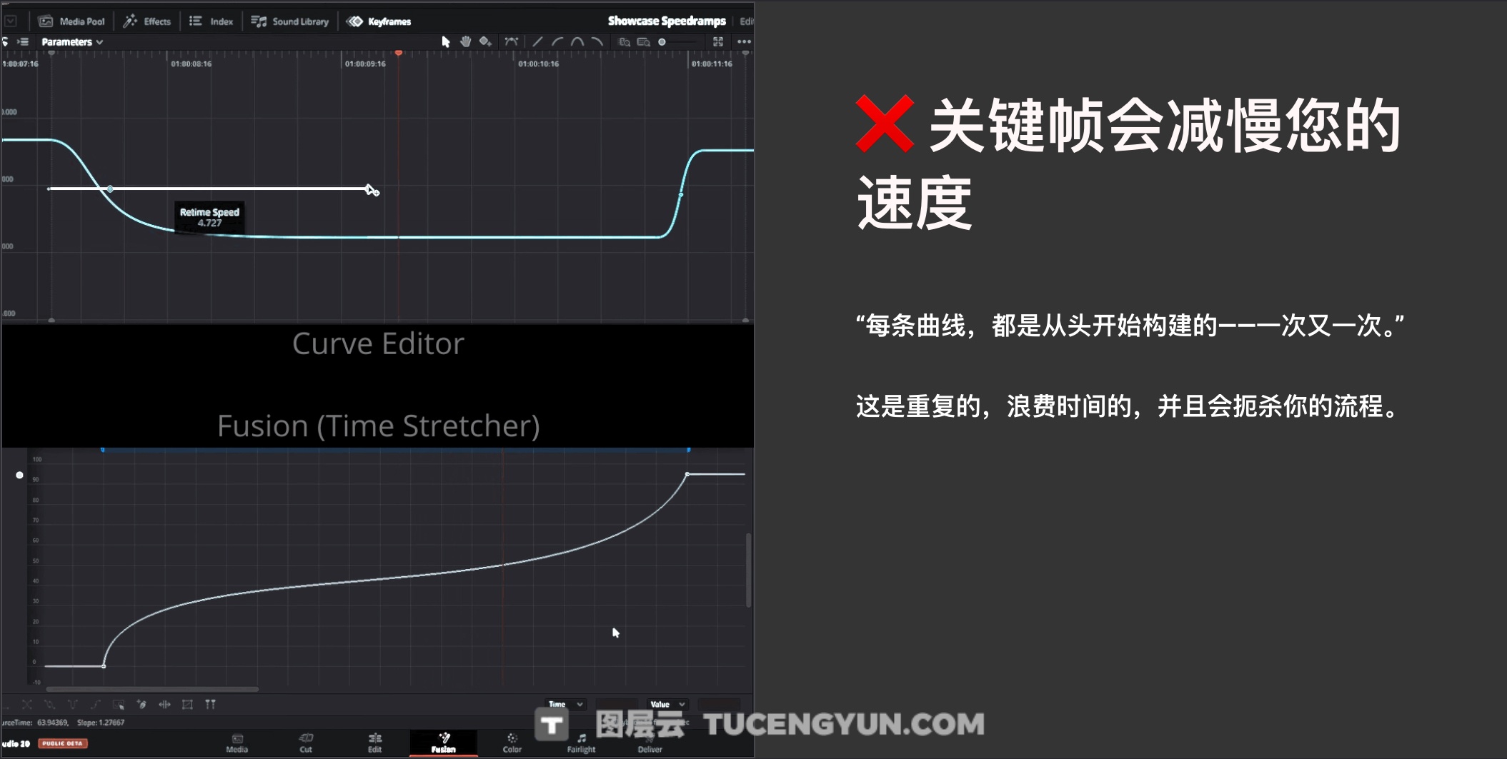达芬奇变速插件：一键式超级视频变速波浪、加速、减速、回旋镖、反向回旋镖效果插件预设 CarVinci – Ultra Speedramping Plugin（13708）图层云