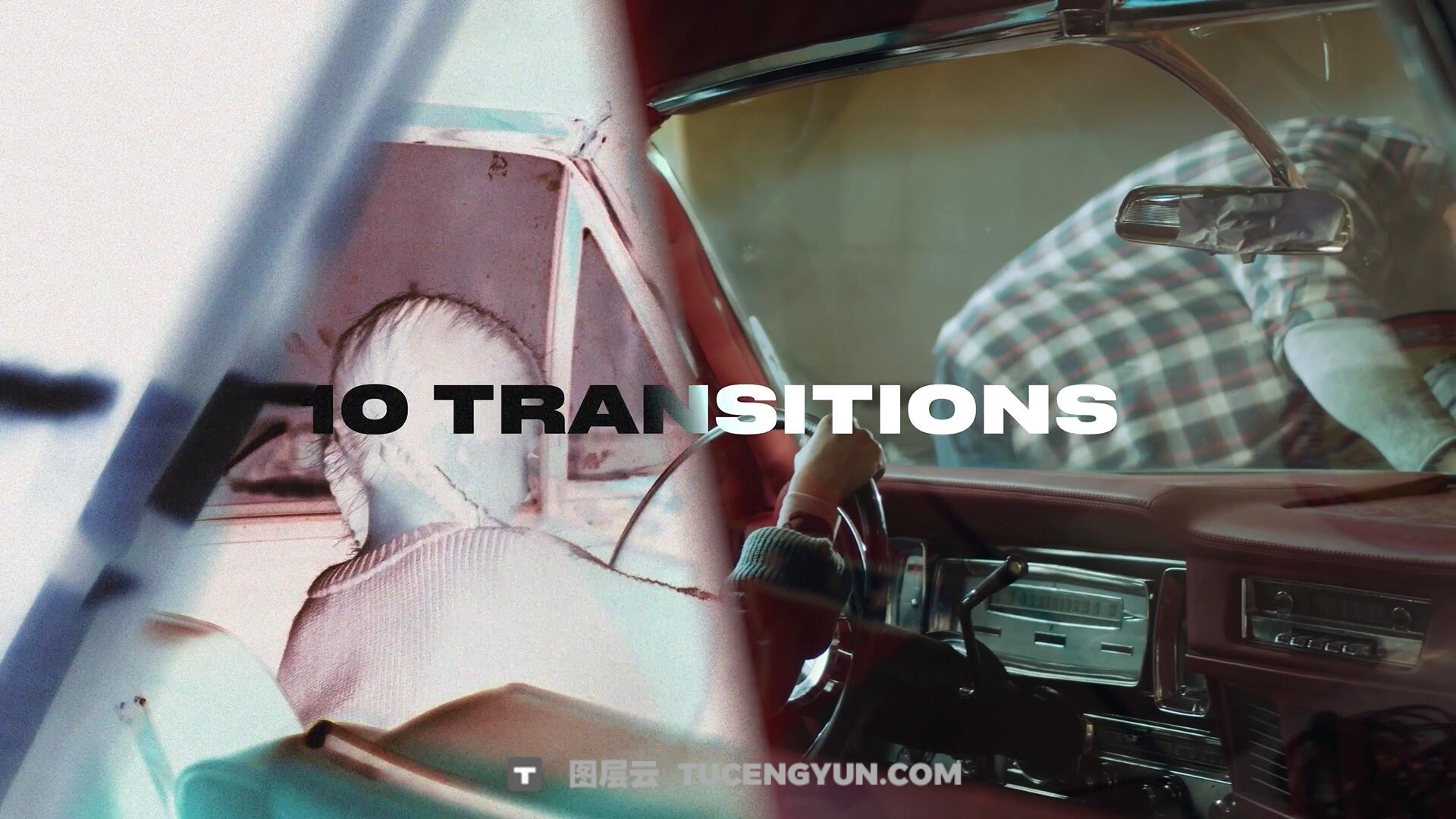 PR模板：复古胶片条闪烁快门电影无缝转场过渡效果（13778）图层云