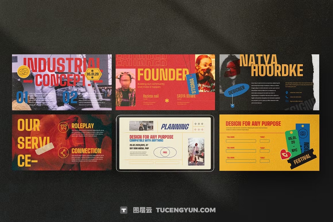 PPT模板:街头复古潮流时尚创意撞色PPT演示文稿模板 STIGMA Powerpoint – Creative Design(13896)图层云 PPT模板:街头复古潮流时尚创意撞色PPT演示文稿模板 STIGMA Powerpoint – Creative Design(13896)图层云