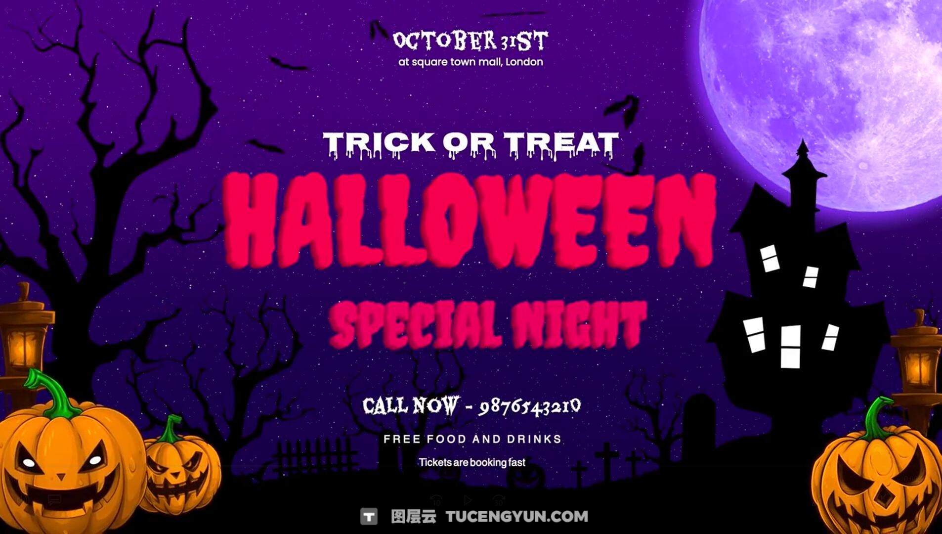 达芬奇模板:10个万圣节恐怖哥特式惊悚场景幽灵文字标题包(13791)图层云 达芬奇模板:10个万圣节恐怖哥特式惊悚场景幽灵文字标题包(13791)图层云