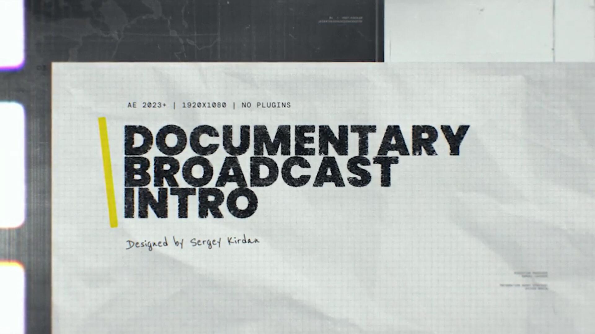 AE模板：黑白纪实历史战争电影纪录片片头动画模板（13792）