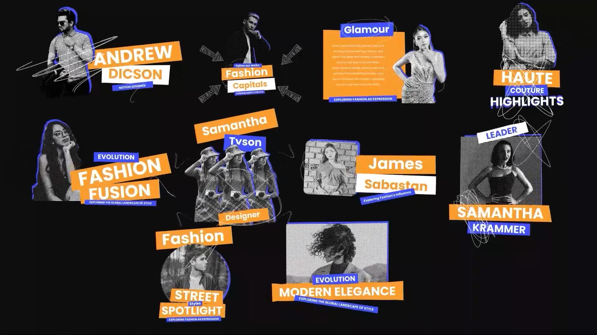 FCPX插件：大胆潦草手绘涂鸦半色调人物介绍文字标题动画（13793）