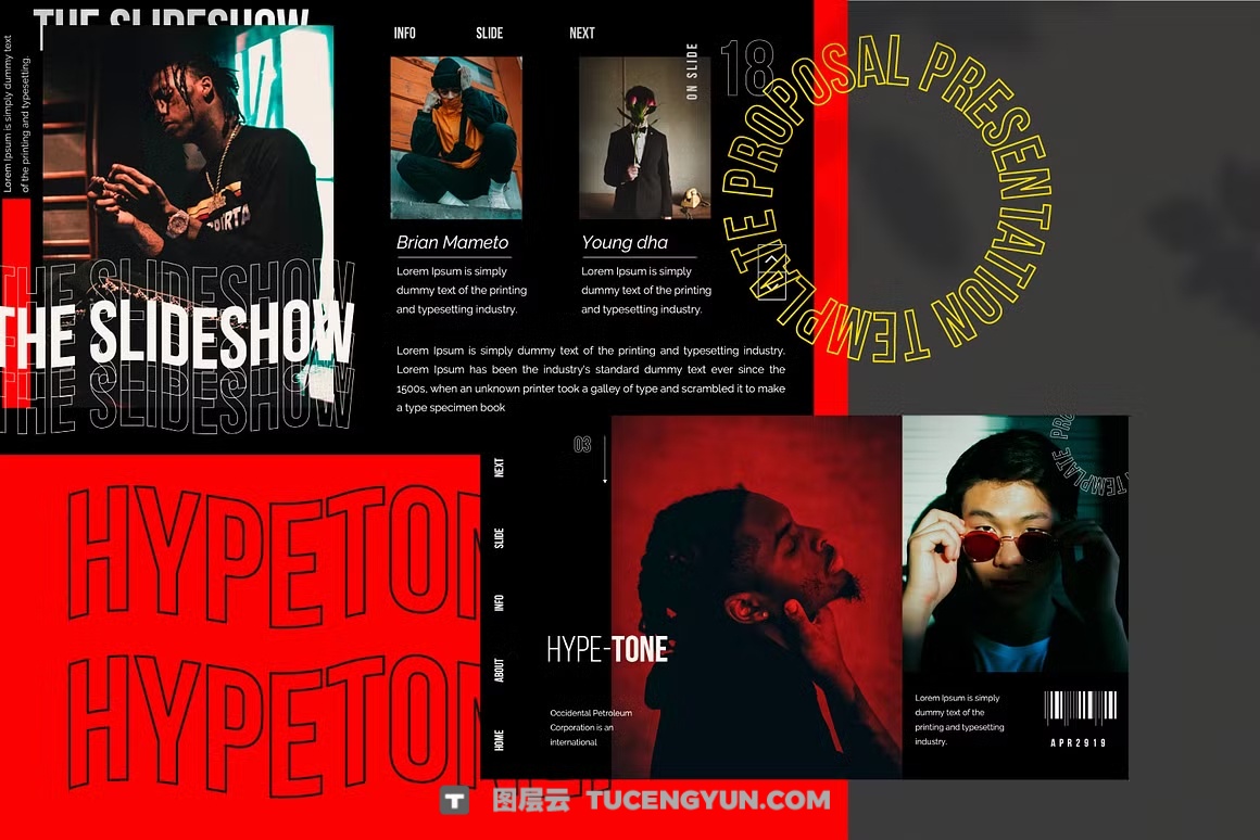 PPT模板:简约潮流黑红撞色简介信息图表分析报告Googleslide/Keynote/PPT演示模版 HYPETONE(13793)图层云 PPT模板:简约潮流黑红撞色简介信息图表分析报告Googleslide/Keynote/PPT演示模版 HYPETONE(13793)图层云