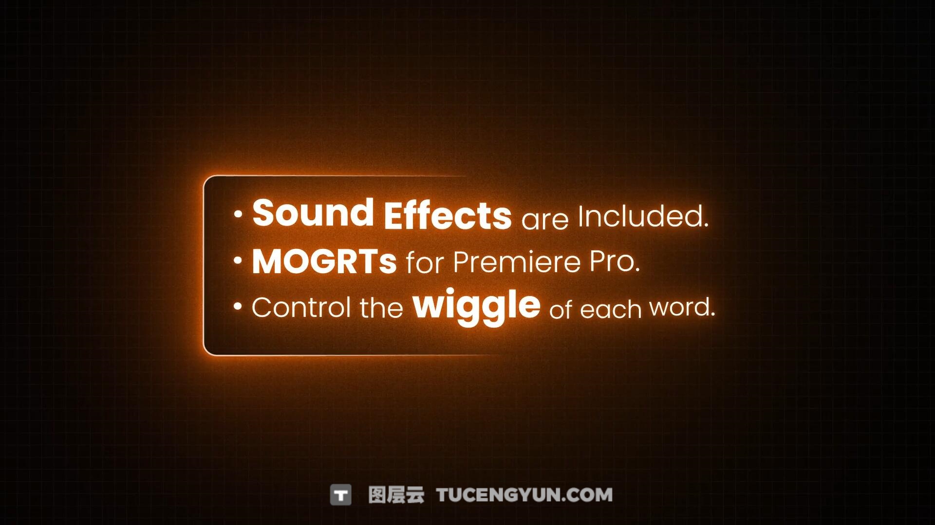 PR模板：梦幻朦胧美学深度发光漫射字幕文字标题动画（13805）图层云