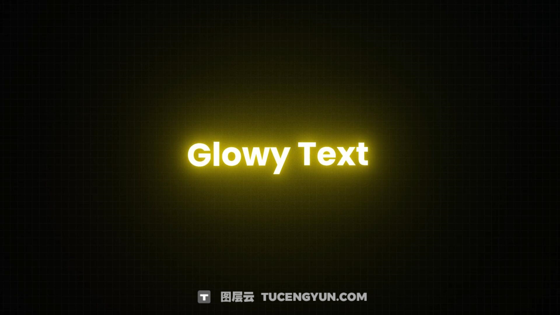 PR模板：梦幻朦胧美学深度发光漫射字幕文字标题动画（13805）图层云