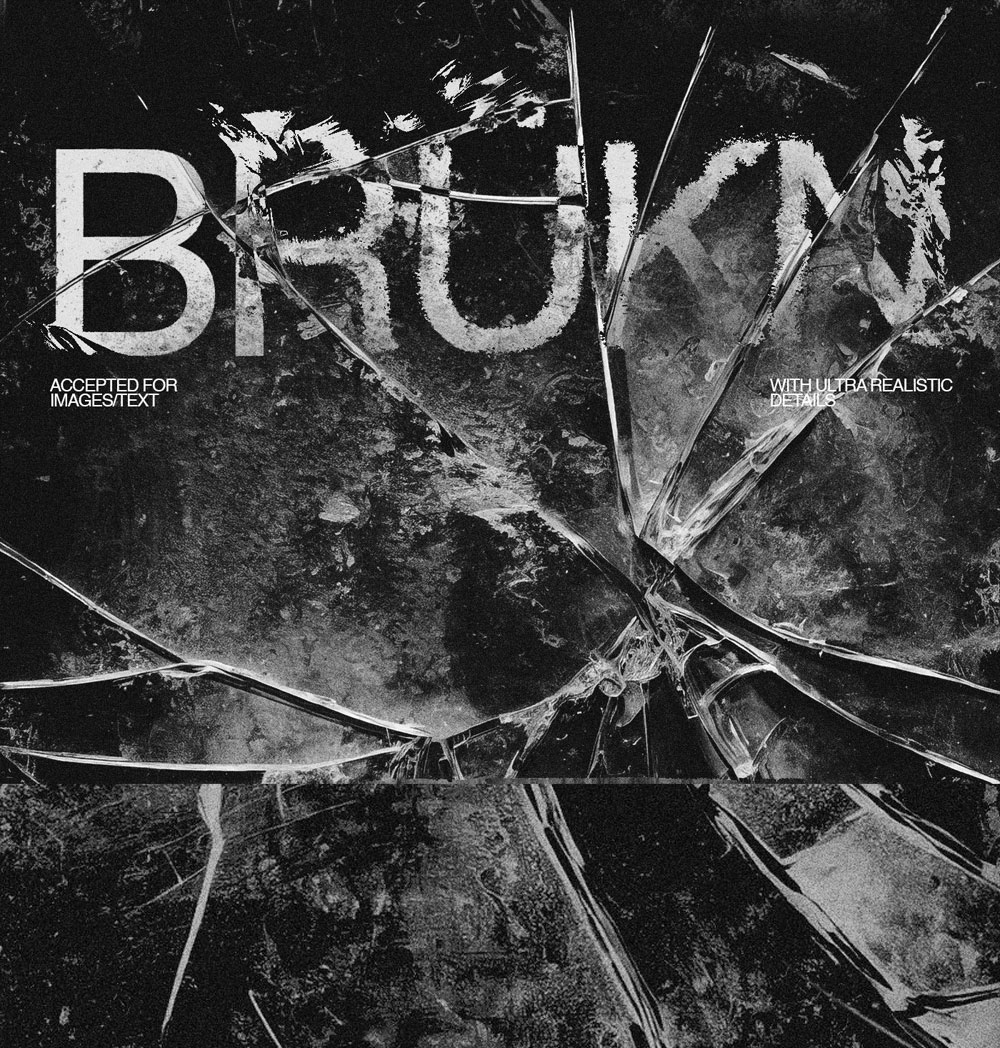 100张真实玻璃破碎裂痕折射扭曲置换叠加纹理PSD效果素材 Züli – 100 Glass Displacement Textures(13807)