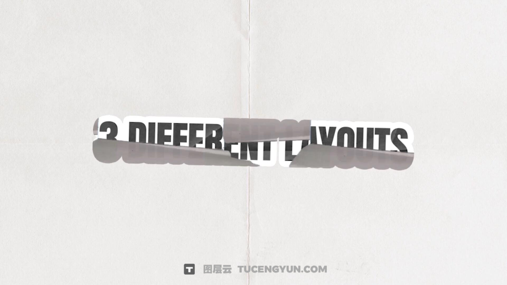 AE模板:复古仿旧拼贴艺术褶皱纸张打开视觉效果模板(13812)图层云 AE模板:复古仿旧拼贴艺术褶皱纸张打开视觉效果模板(13812)图层云