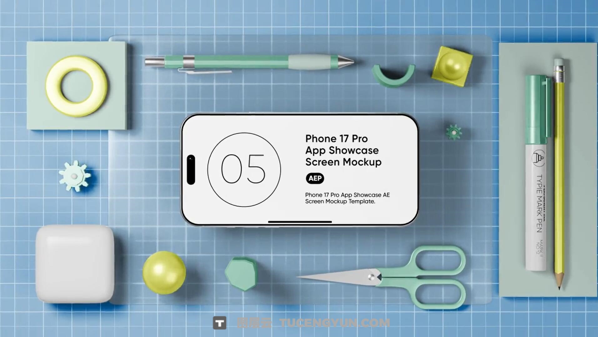 AE模板:极致3D简约IPhone 17 Pro手机APP应用UI展示场景动画模板(13811)图层云 AE模板:极致3D简约IPhone 17 Pro手机APP应用UI展示场景动画模板(13811)图层云