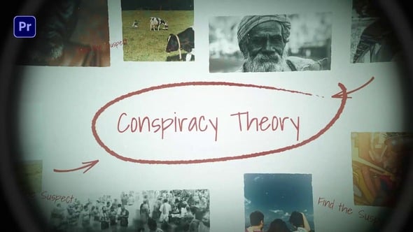 PR模板:黑暗悬疑风格侦探历史犯罪照片开场片头模板(13815)