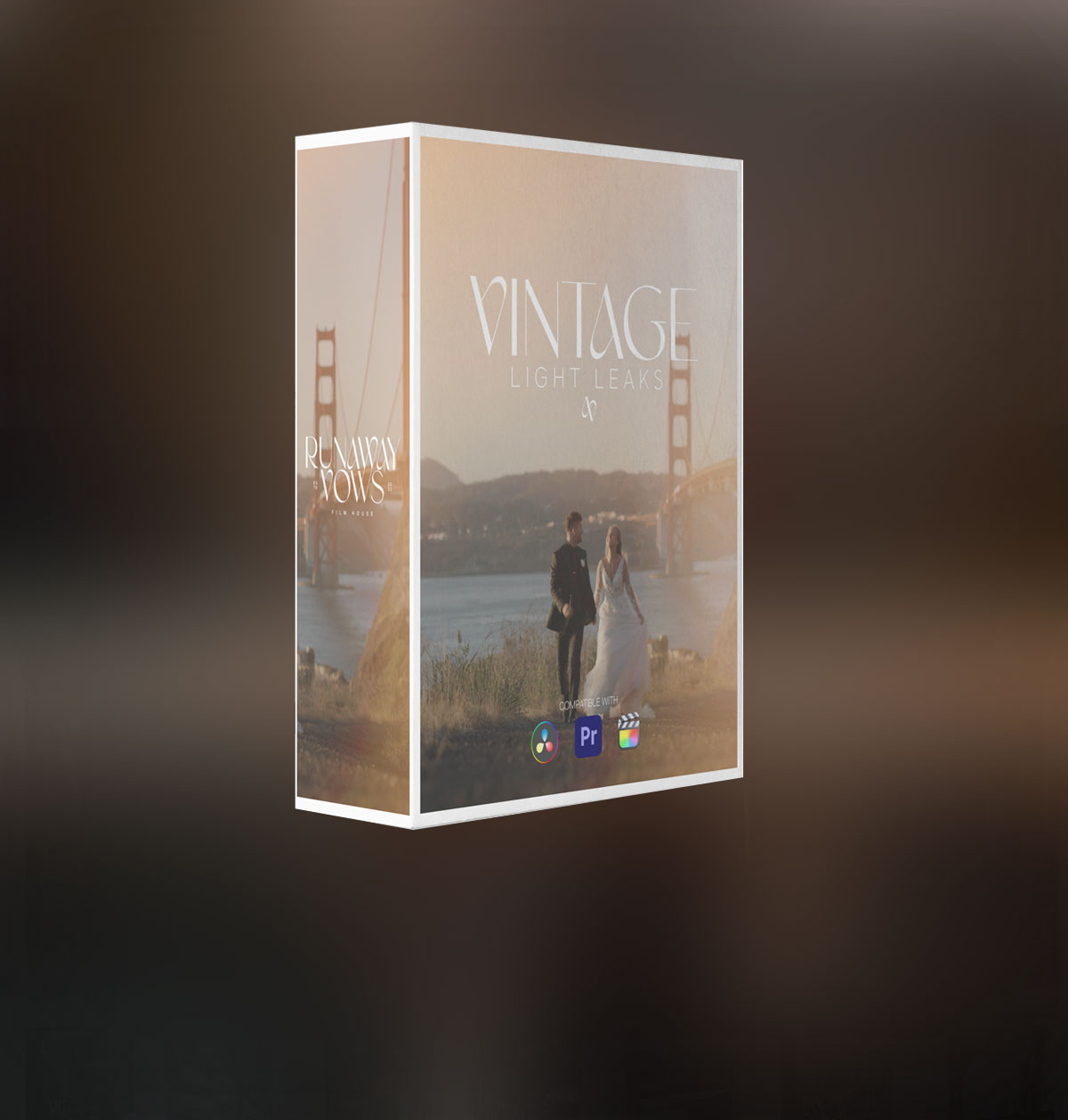 梦幻浪漫婚礼氛围胶片灼伤太阳耀斑叠加视频视频素材 Runaway Vows – Vintage Light Leak Collection（13823）