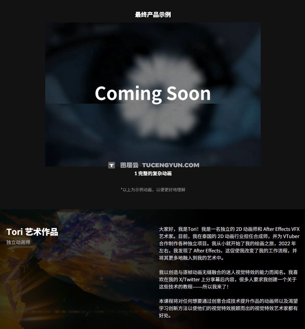 大师课程：完美2D动画VFX特效合成全流程AE视频课程+项目文件 中文字幕（13824）图层云