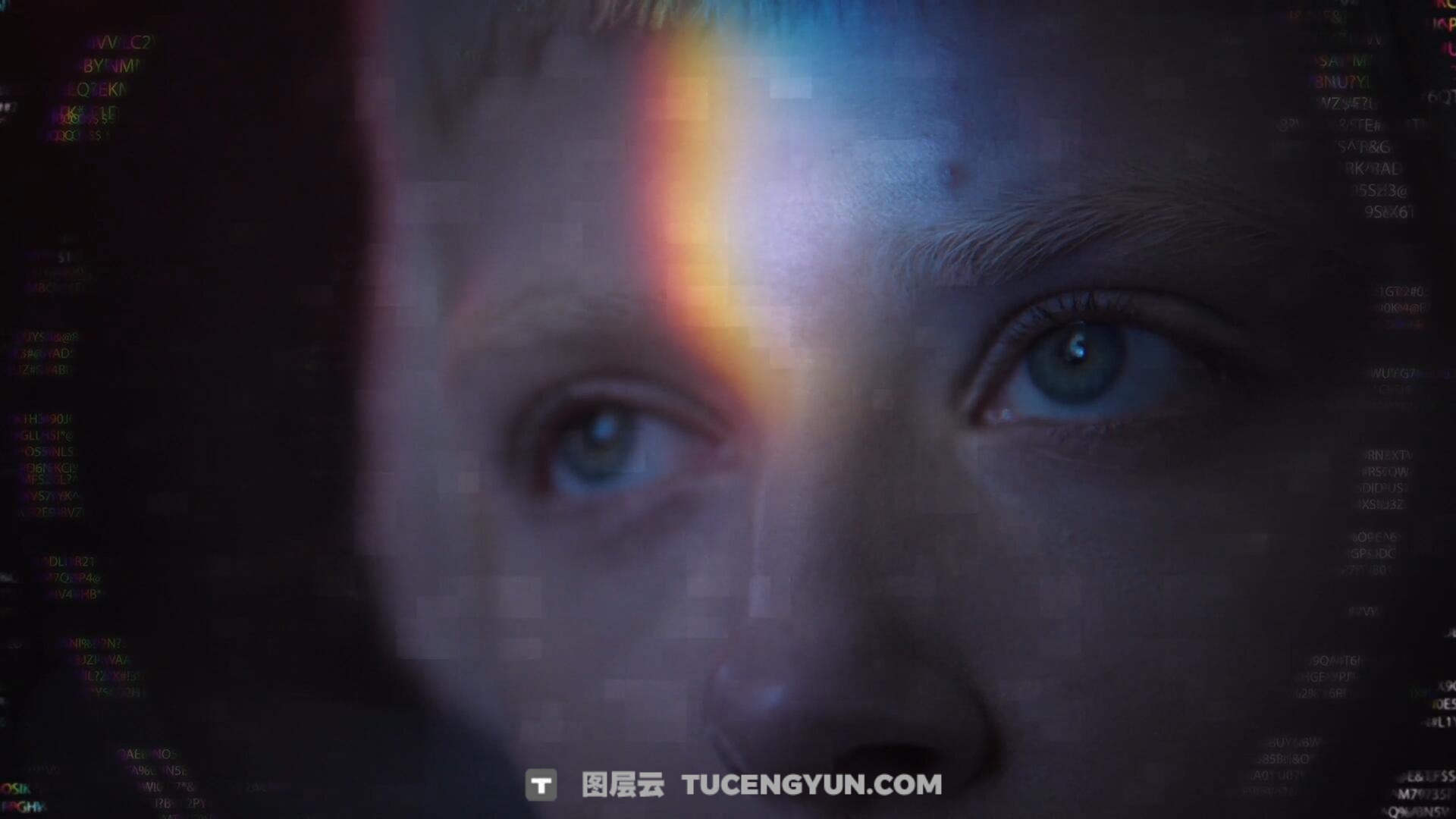 达芬奇预设：老式CRT黑客入侵数据失真程序代码屏幕警告视觉叠加效果（13826）图层云