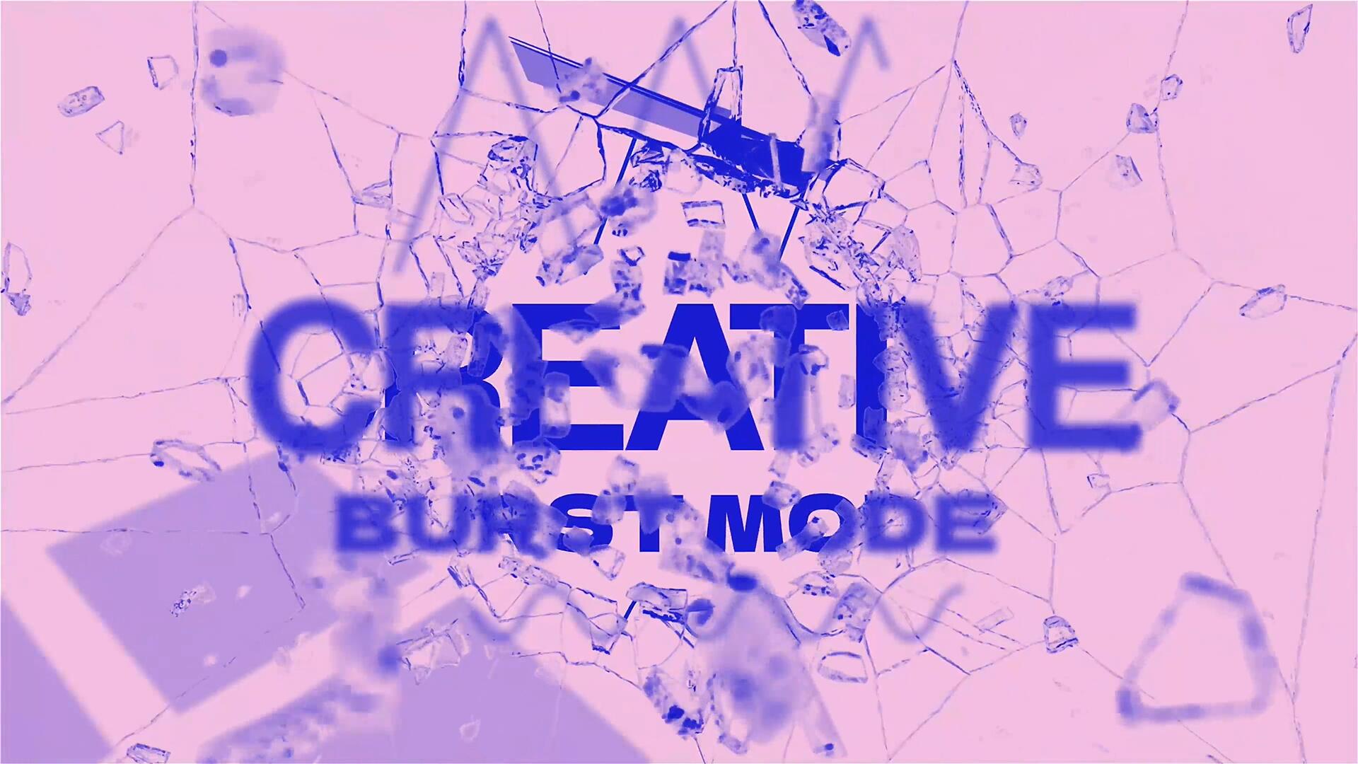 PR模板：抽象设计感玻璃破碎效果文字模糊排版开场片头（13831）