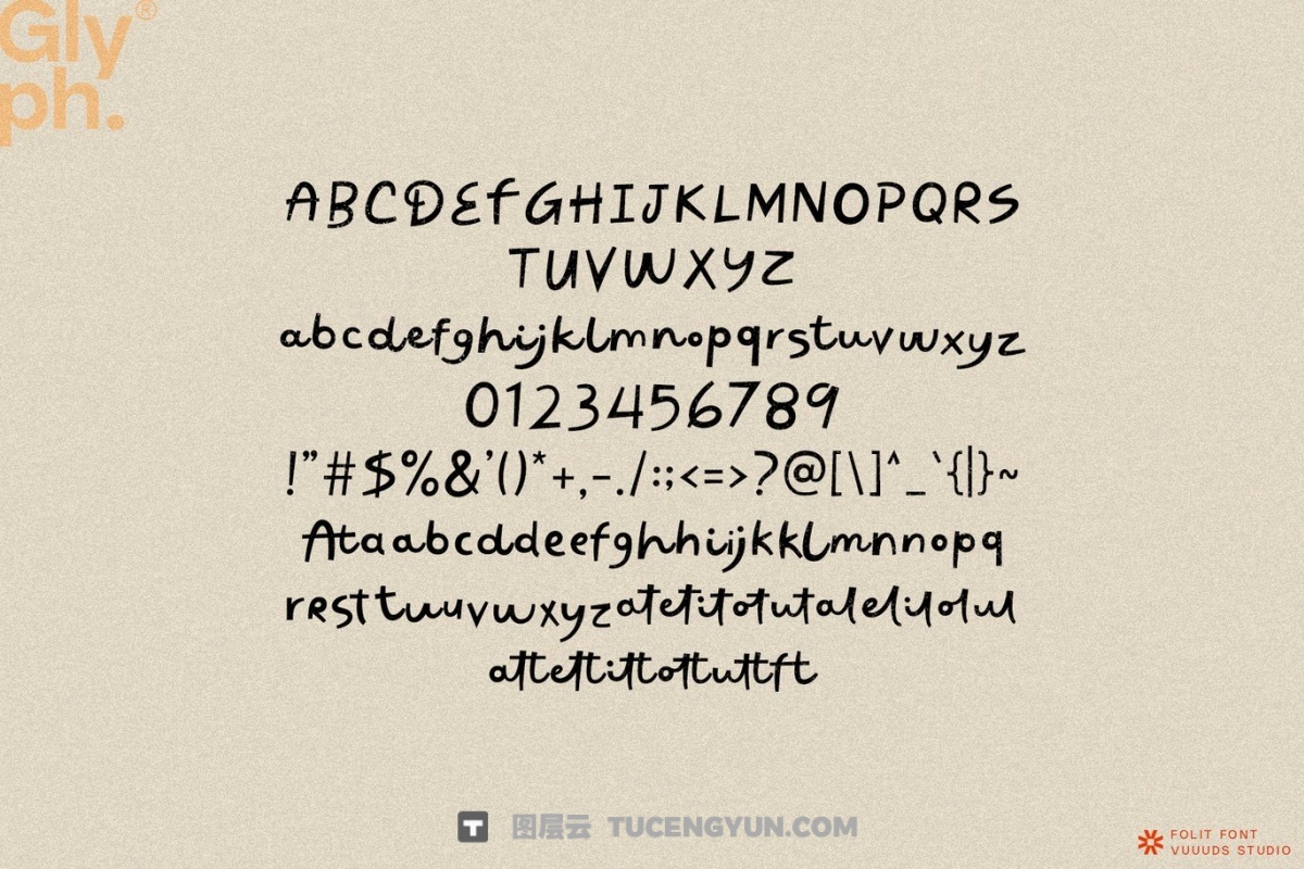 英文字体：大胆重量粗体动态风格手写连笔品牌海报封面设计 Folit（13834）图层云