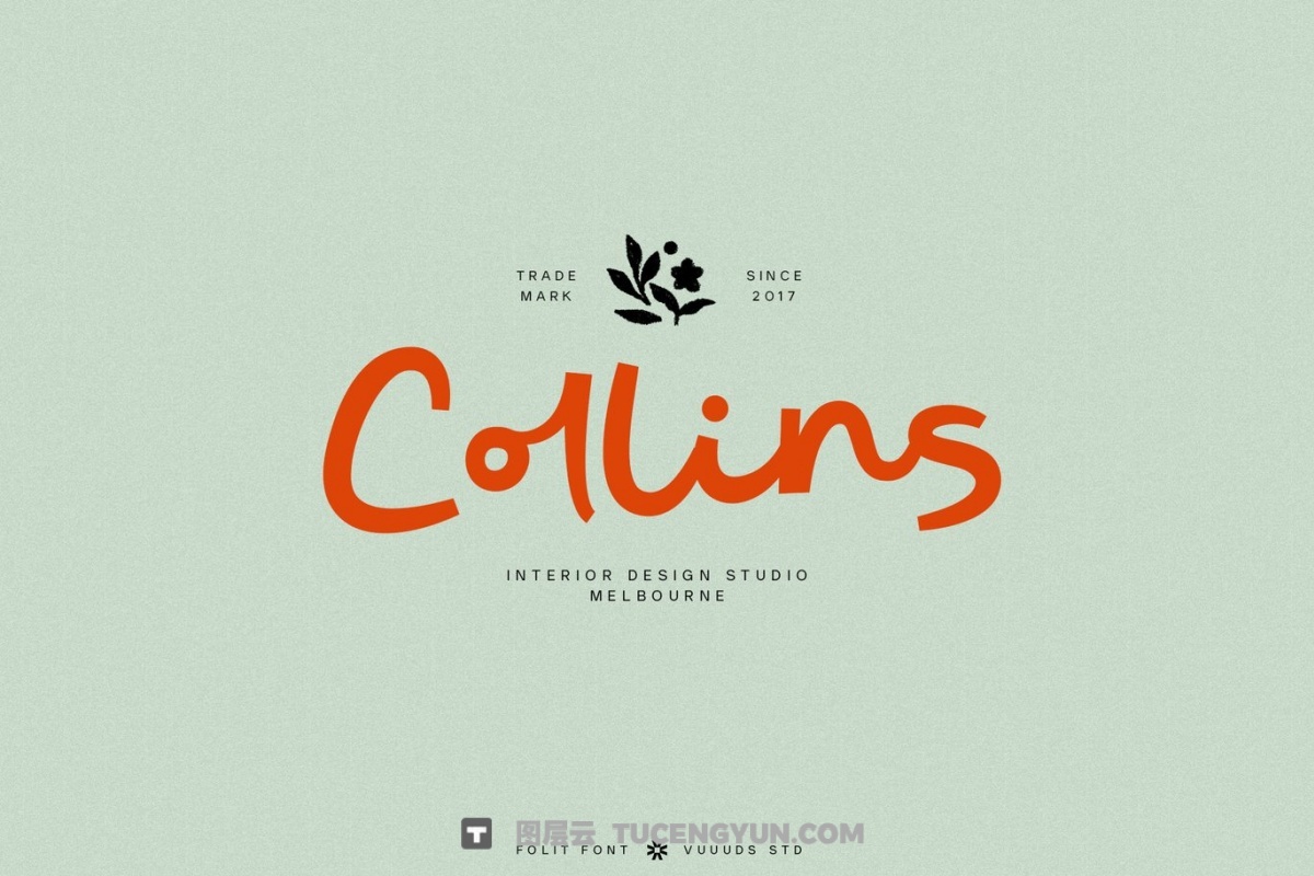 英文字体：大胆重量粗体动态风格手写连笔品牌海报封面设计 Folit（13834）图层云