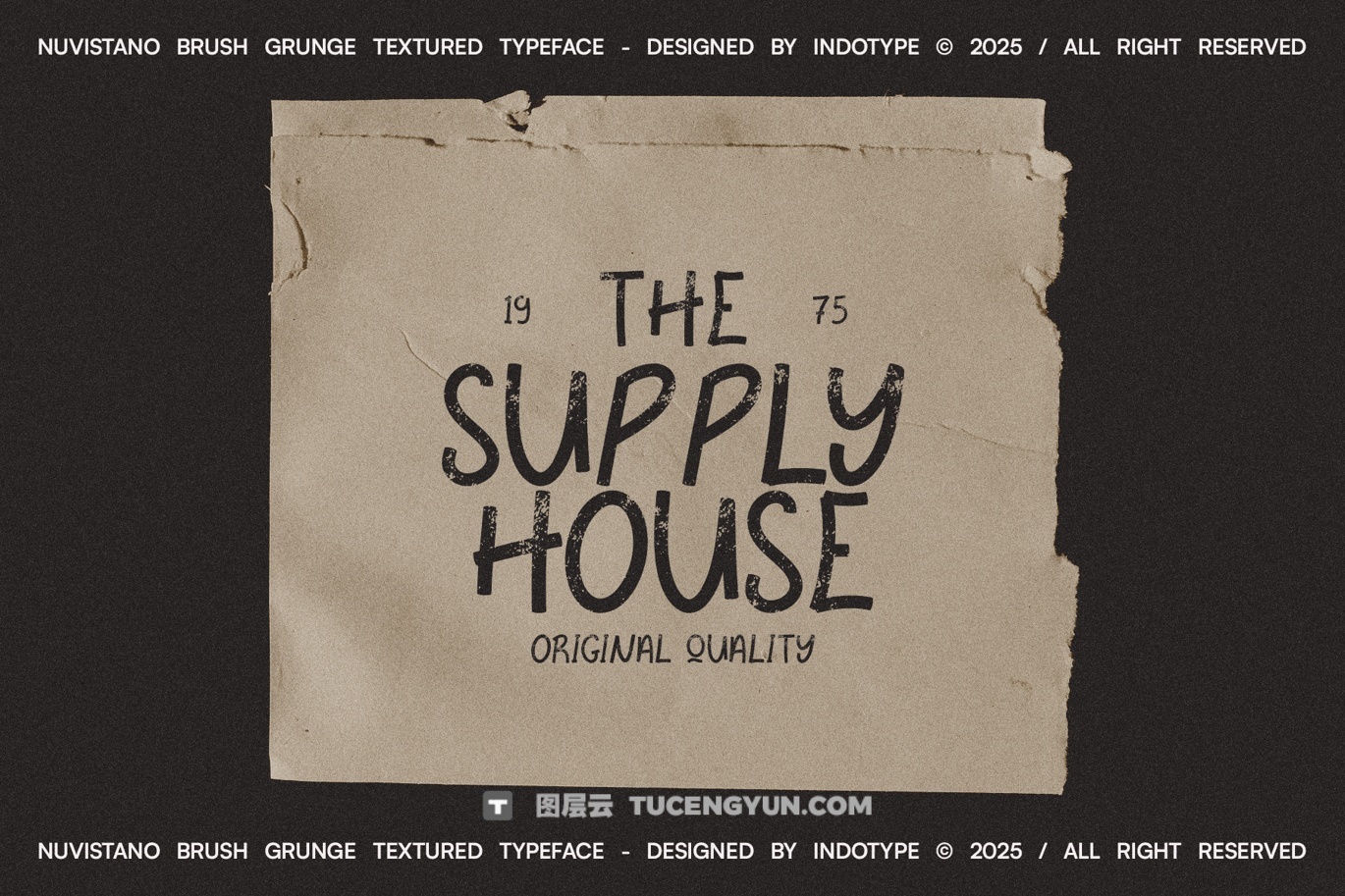 英文字体：大胆野性粗糙磨损边缘画笔油漆飞溅纹理封面海报设计无衬线字体（13853）图层云