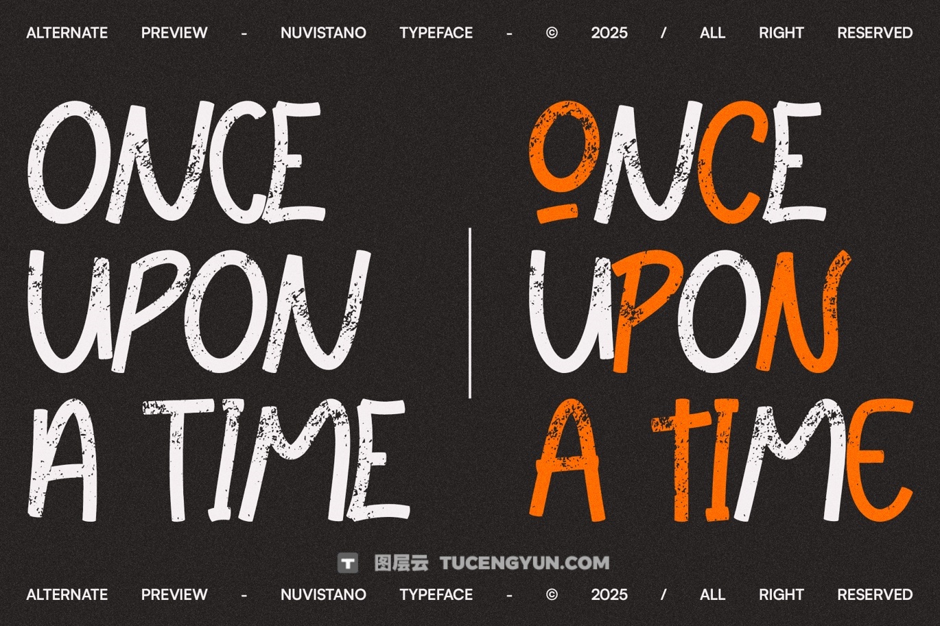 英文字体：大胆野性粗糙磨损边缘画笔油漆飞溅纹理封面海报设计无衬线字体（13853）图层云