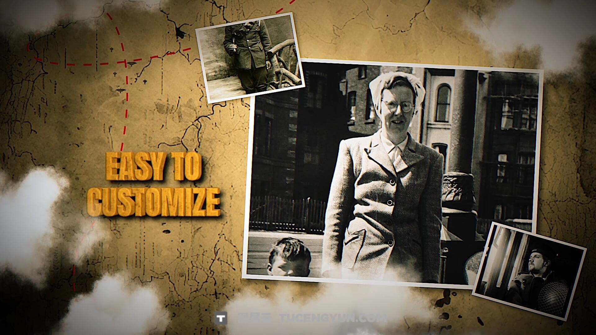 FCPX插件：复古纪实战争历史纪录片回忆录电影电视预告片头（13856）图层云