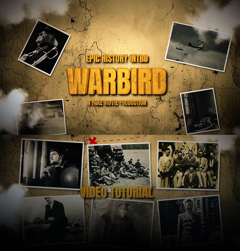 FCPX插件：复古纪实战争历史纪录片回忆录电影电视预告片头（13856）