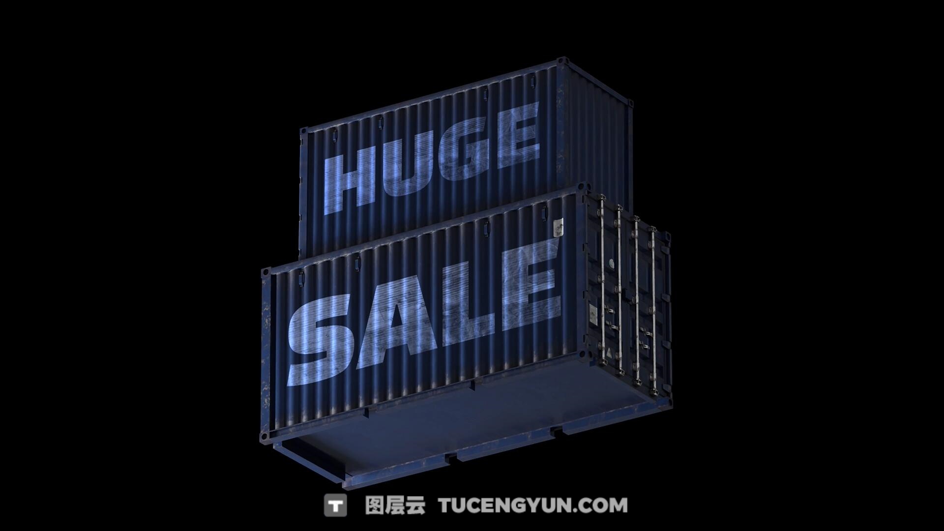 视频素材：赛博朋克风格创意潮流物料剪辑元素物品叠加动画（13860）图层云